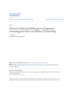 Women`s Political Mobilization in Argentina Stemming