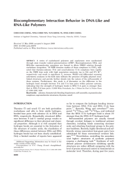 Biocomplementary interaction behavior in DNA-like and RNA