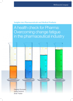 A health check for Pharma: Overcoming change fatigue