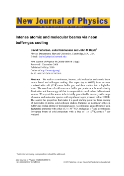 New Journal of Physics - Doyle group, Harvard