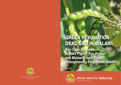 green revolution dead-end in malawi