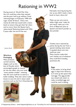 Rationing in WW2