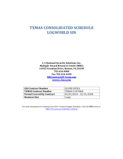 TXMAS Consolidated Schedule Logworld SIN