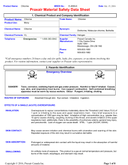 Chlorine MSDS E-4580 2016