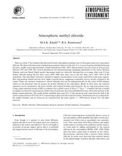 Atmospheric methyl chloride