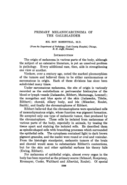 PRIMARY MELANOCARCINOMA OF THE GALLBLADDER The