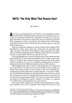 NATO: The Only West That Russia Has?