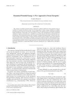 Dynamical Potential Energy: A New Approach to