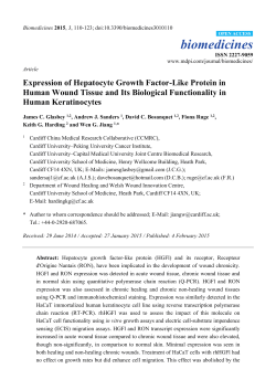Expression of Hepatocyte Growth Factor
