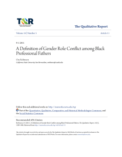 A Definition of Gender Role Conflict among Black