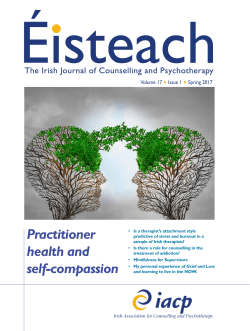 &Eacute;isteach - Spring 2017 - Irish Association for Counselling and