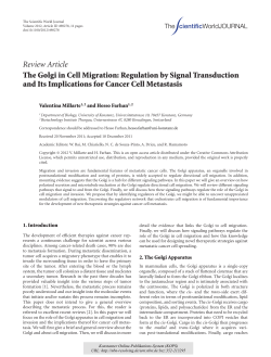 The Golgi in Cell Migration: Regulation by Signal