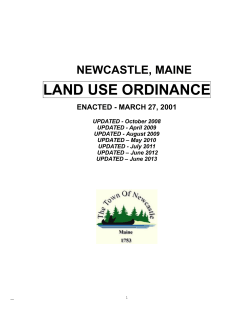 land use ordinance - Town of Newcastle, Maine
