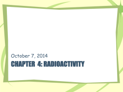 Radioactivity and Half