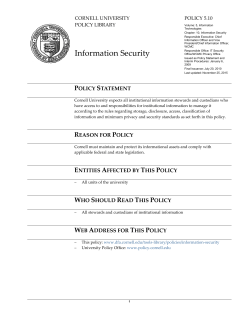 University Policy 5.10, Information Security