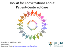 Toolkit: Conversations on Patient
