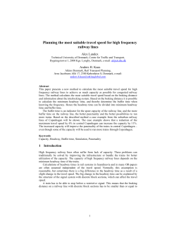 Planning the most suitable travel speed for high frequency railway