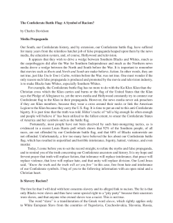 The Confederate Battle Flag: A Symbol of Racism? by Charles