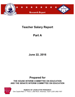 Teacher Salary Report Part A