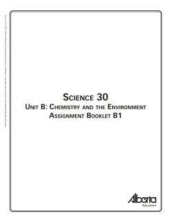 Science 20 Unit B AB-B1