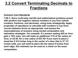 3.2 Convert Terminating Decimals to Fractions