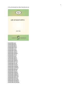 Life of Adam Smith - The Free Information Society