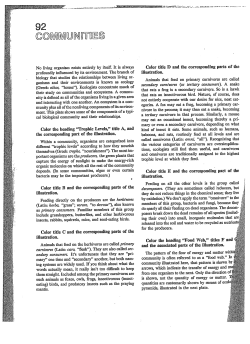 Color the heading "Trophic Levels," title A, and the corresponding