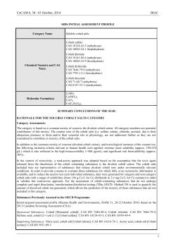 CoCAM 6, 30 - 03 October, 2014 BIAC 1