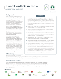 Land Con icts in India - Rights and Resources Initiative