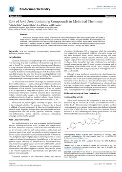 Role of Aryl Urea Containing Compounds in Medicinal Chemistry