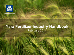 Fertilizer Industry Handbook