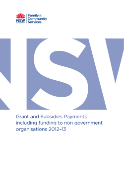 Grant and Subsidies Payments