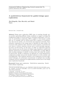 A model-driven framework for guided design space exploration