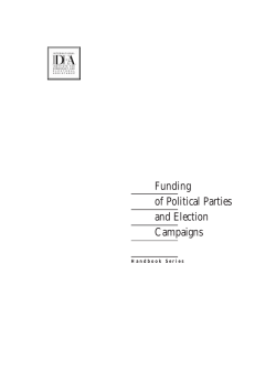 Funding of Political Parties and Election Campaigns
