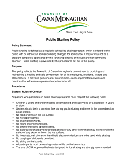 Public Skating Policy - Township of Cavan Monaghan