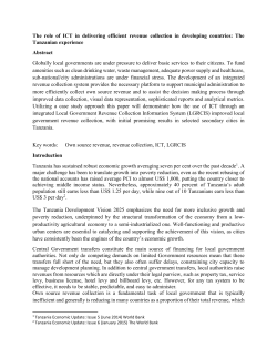 The role of ICT in delivering efficient revenue collection in
