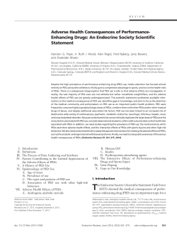 Enhancing Drugs: An Endocrine Society