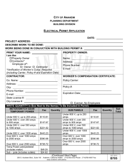 DATE: PROJECT ADDRESS: DESCRIBE WORK TO BE DONE