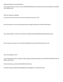 HONORS GEOMETRY SOLUTIONS MANUAL http://anokahennepin
