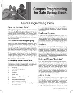 Campus Programming for Safe Spring Break