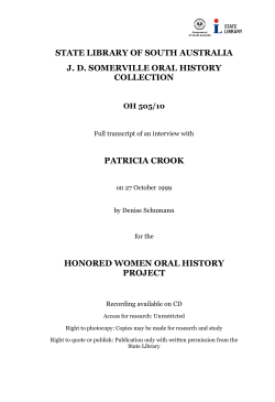 patricia crook - State Library of South Australia