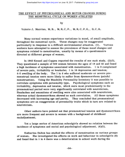 Many normal women experience variations in mood, of