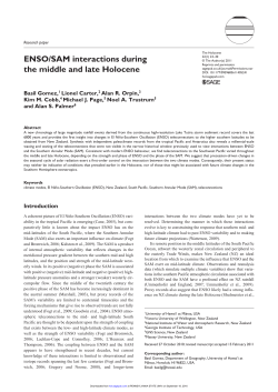 ENSO/SAM interactions during the middle and late
