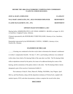 (02/24/2013) judy k. olsen, employee claimant wal-mart