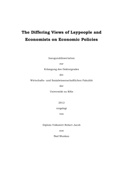 The Differing Views of Laypeople and Economists on Economic