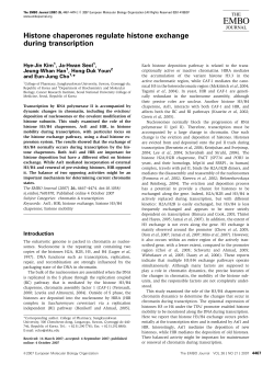 Histone chaperones regulate histone exchange during transcription