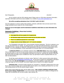 Submission Guidelines: (Please Read Carefully)