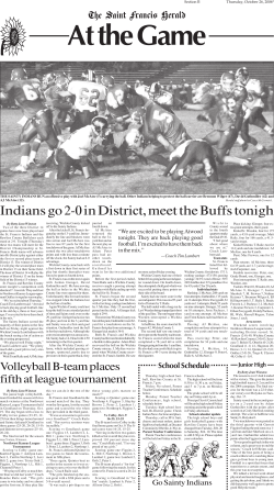 Indians go 2-0 in District, meet the Buffs tonigh