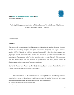 Analysing Shakespearean Adaptations in Modern European