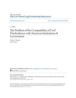 The Problem of the Compatibility of Civil Disobedience